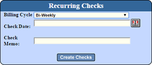 Recurring Check Payments
